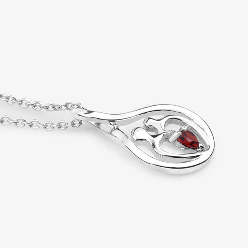 0.14 Carat Genuine Garnet .925 Sterling Silver Pendant - Image 10