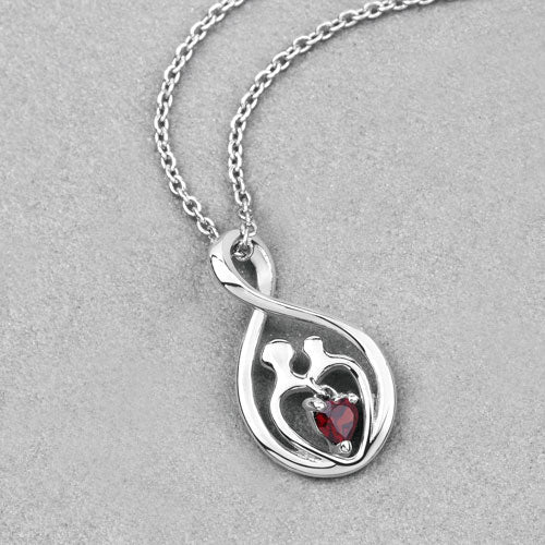 0.14 Carat Genuine Garnet .925 Sterling Silver Pendant - Image 8