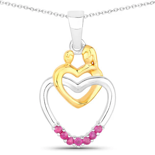 0.14 Carat Genuine Ruby .925 Sterling Silver Pendant - Image 5