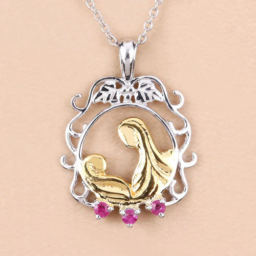 0.14 Carat Genuine Ruby .925 Sterling Silver Pendant - Image 11