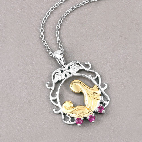 0.14 Carat Genuine Ruby .925 Sterling Silver Pendant - Image 8