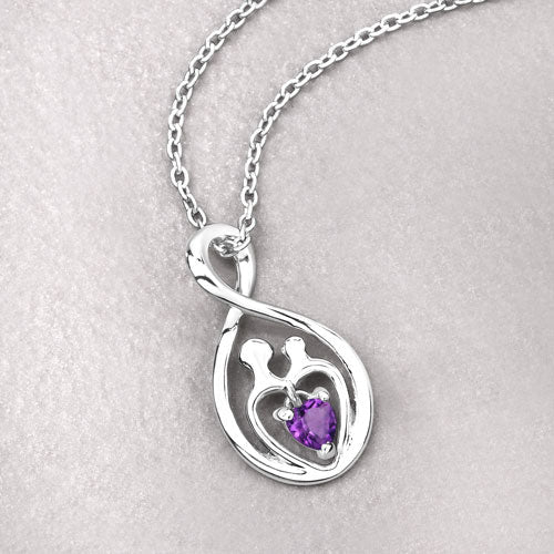 0.15 Carat Genuine Amethyst .925 Sterling Silver Pendant - Image 4