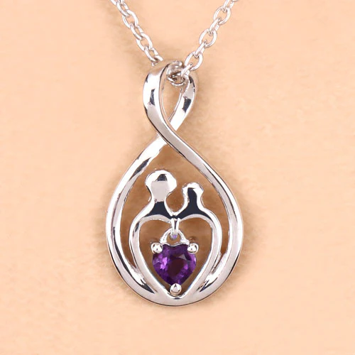 0.15 Carat Genuine Amethyst .925 Sterling Silver Pendant - Image 7