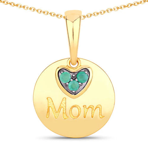 0.17 Carat Genuine Emerald .925 Sterling Silver Pendant - Image 5