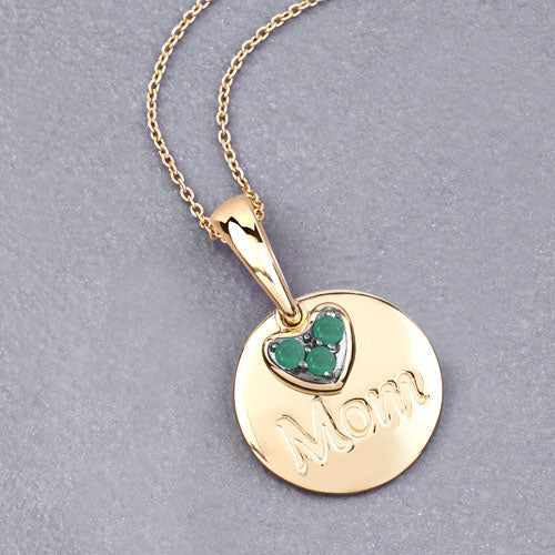 0.17 Carat Genuine Emerald .925 Sterling Silver Pendant - Image 8