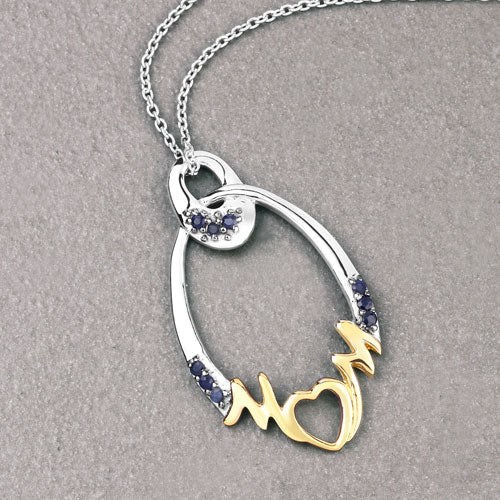 0.18 Carat Genuine Blue Sapphire .925 Sterling Silver Pendant - Image 8