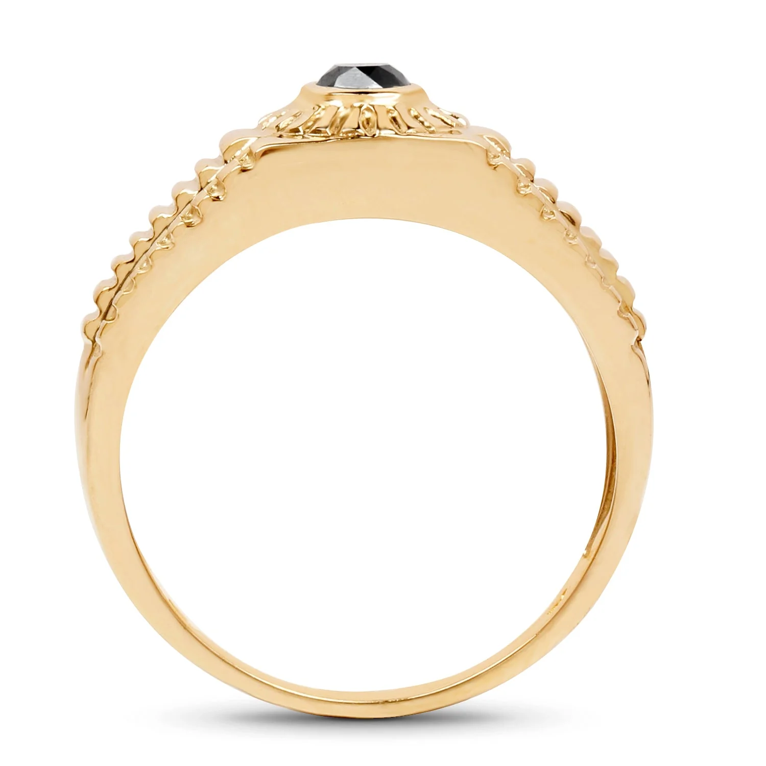0.20 Carat Genuine Black Diamond .925 Sterling Silver Ring - Image 2