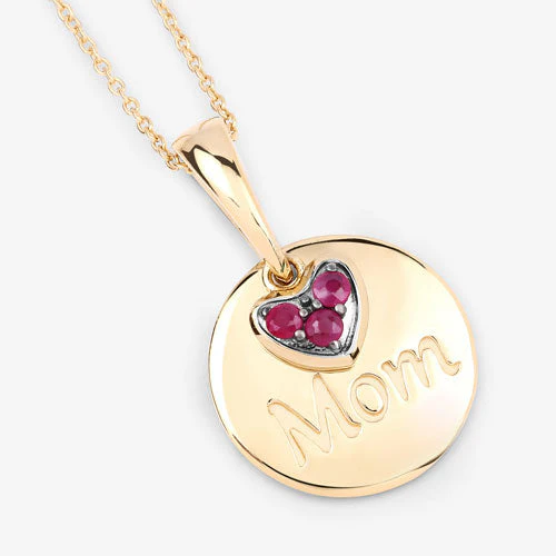 0.20 Carat Genuine Ruby .925 Sterling Silver Pendant - Image 9