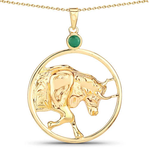 0.23 Carat Genuine Emerald .925 Sterling Silver Pendant - Image 5