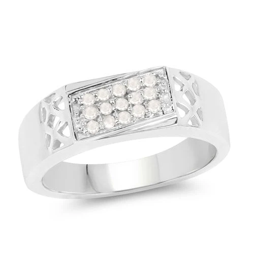 0.23 Carat Genuine White Diamond .925 Sterling Silver Ring - Image 4