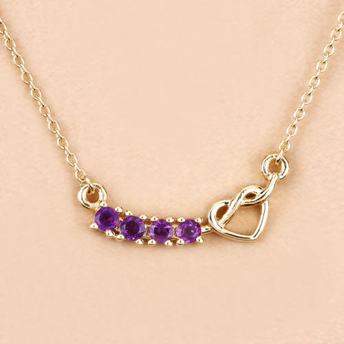 0.24 Carat Genuine Amethyst .925 Sterling Silver Necklace - Image 10