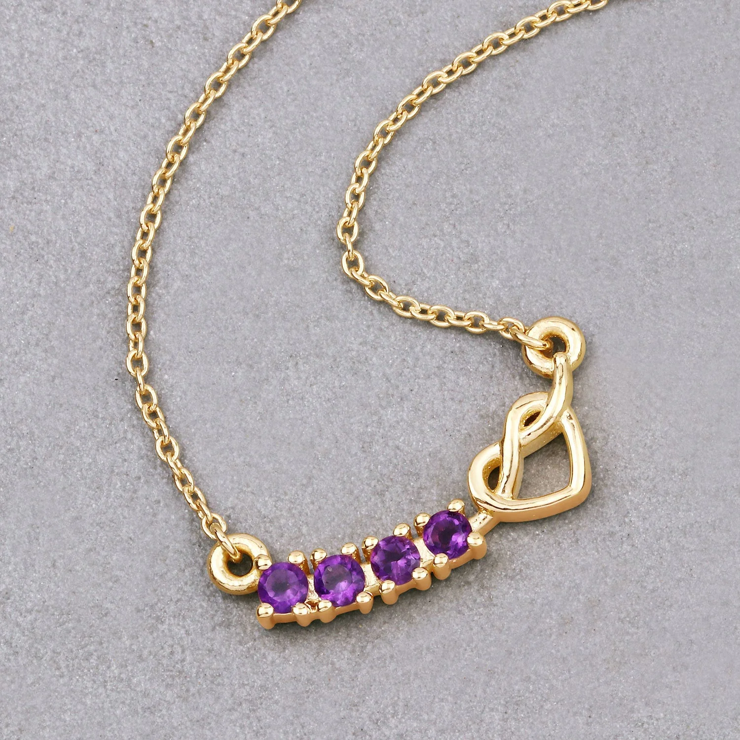 0.24 Carat Genuine Amethyst .925 Sterling Silver Necklace - Image 3
