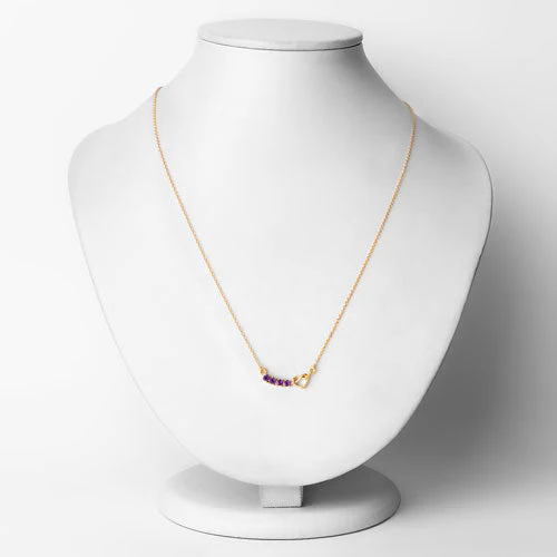 0.24 Carat Genuine Amethyst .925 Sterling Silver Necklace - Image 6