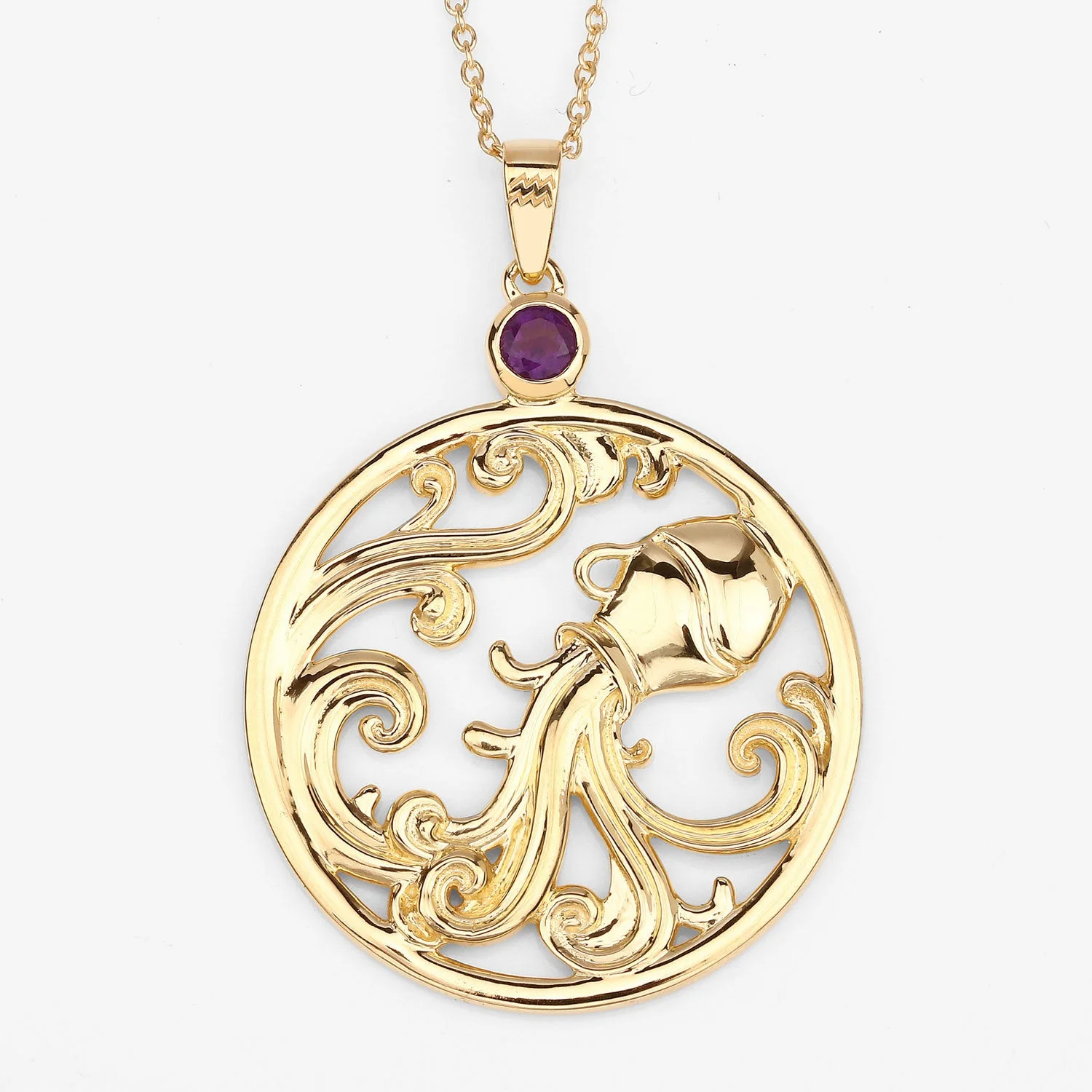 0.24 Carat Genuine Amethyst .925 Sterling Silver Pendant - Image 4