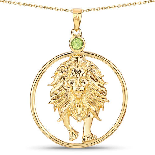 0.24 Carat Genuine Peridot .925 Sterling Silver Pendant - Image 5