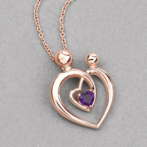0.25 Carat Genuine Amethyst .925 Sterling Silver Pendant - Image 4