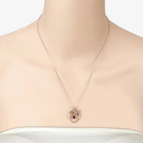 0.25 Carat Genuine Amethyst .925 Sterling Silver Pendant - Image 8