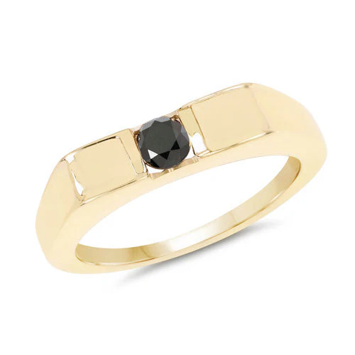 0.25 Carat Genuine Black Diamond .925 Sterling Silver Ring - Image 4