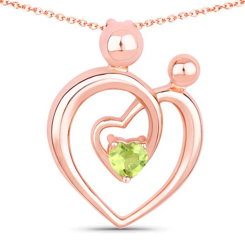 0.25 Carat Genuine Peridot .925 Sterling Silver Pendant - Image 5
