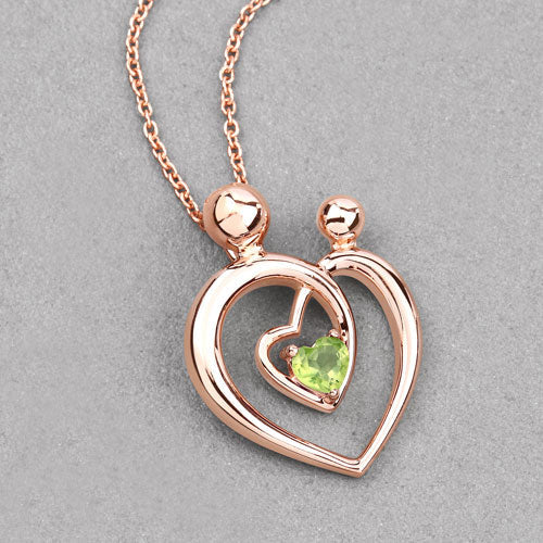 0.25 Carat Genuine Peridot .925 Sterling Silver Pendant - Image 8