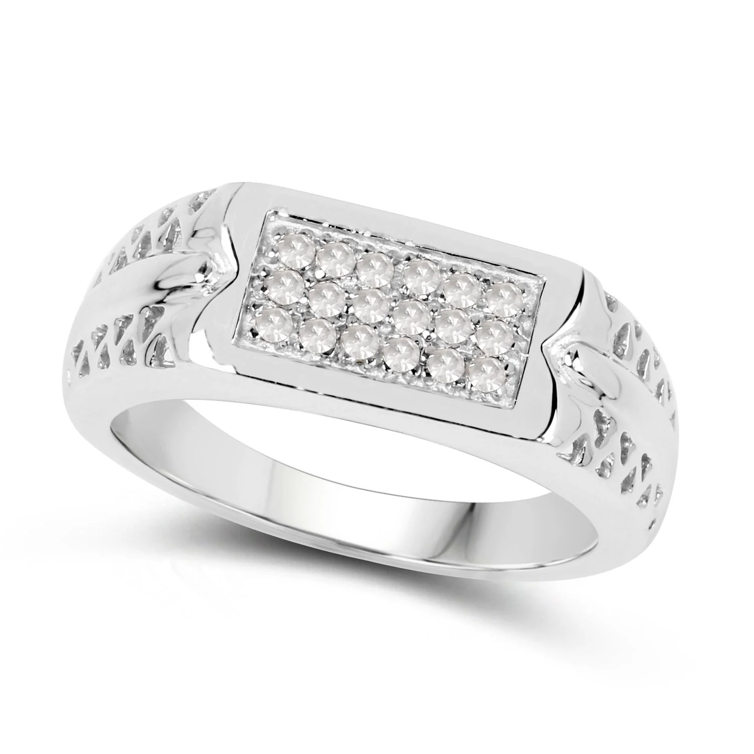 0.27 Carat Genuine White Diamond .925 Sterling Silver Ring - Image 2