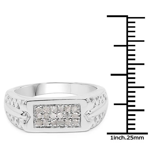 0.27 Carat Genuine White Diamond .925 Sterling Silver Ring - Image 6