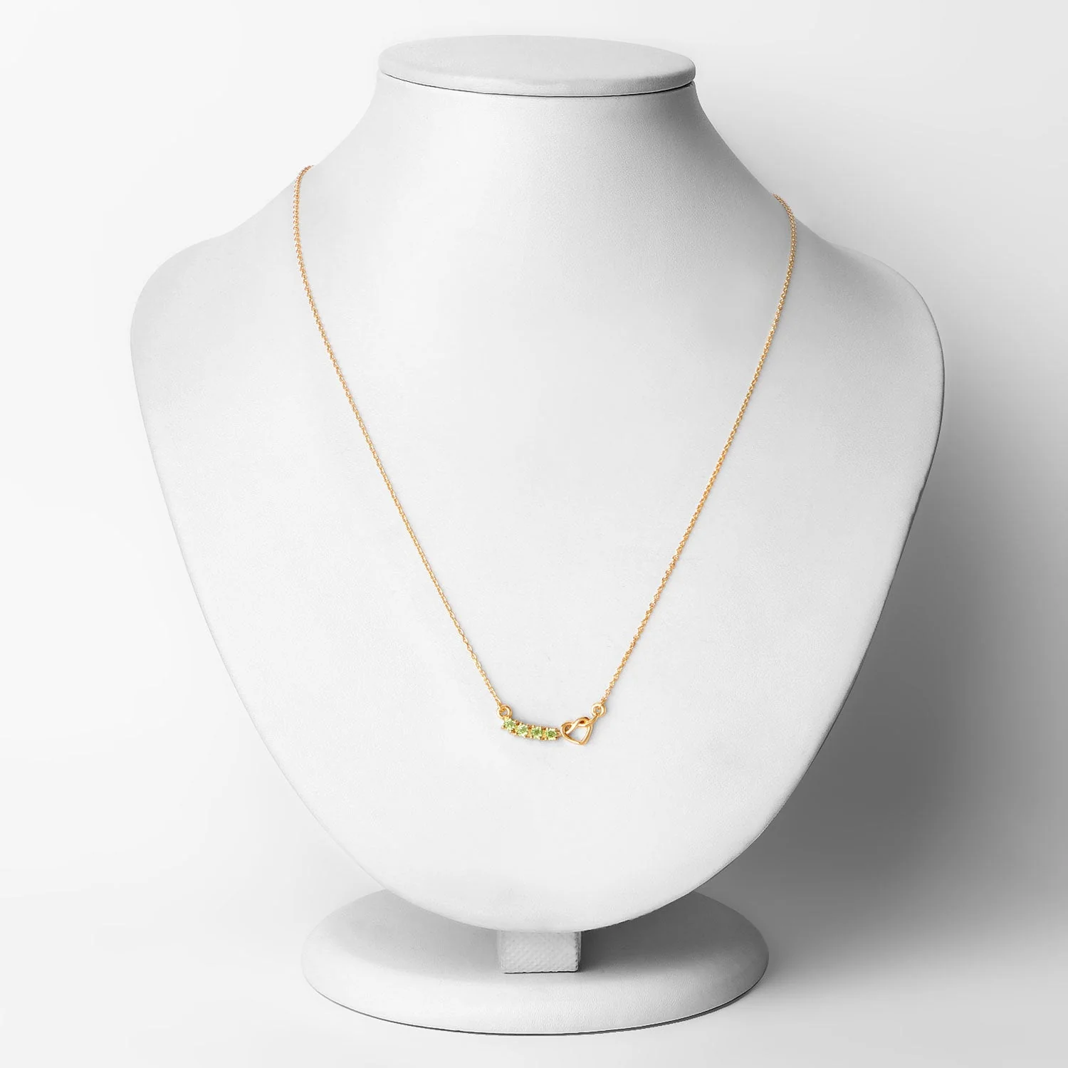 0.28 Carat Genuine Peridot .925 Sterling Silver Necklace - Image 2