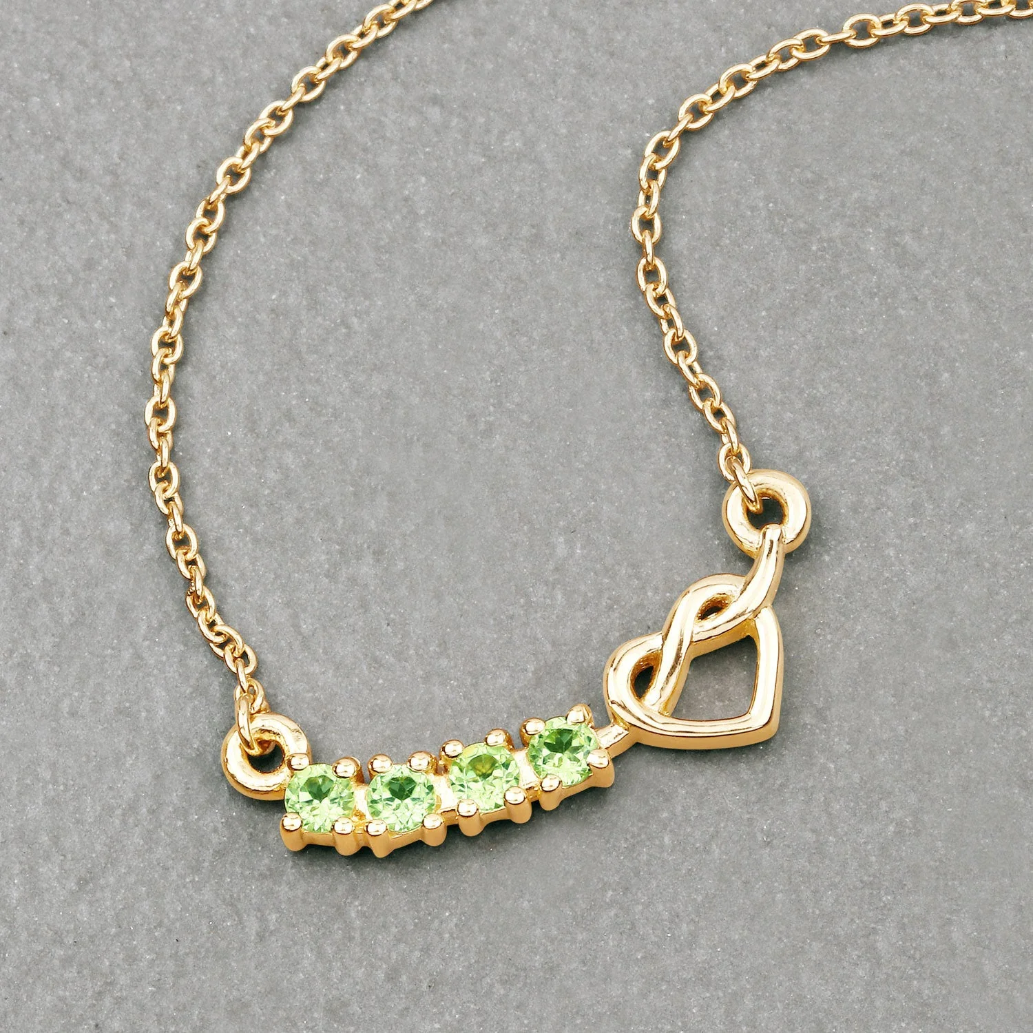 0.28 Carat Genuine Peridot .925 Sterling Silver Necklace - Image 3