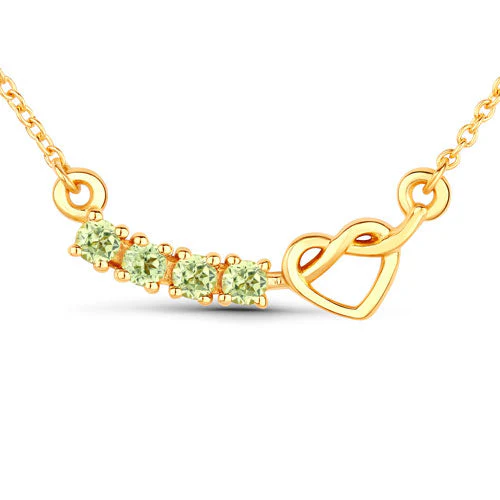 0.28 Carat Genuine Peridot .925 Sterling Silver Necklace - Image 5