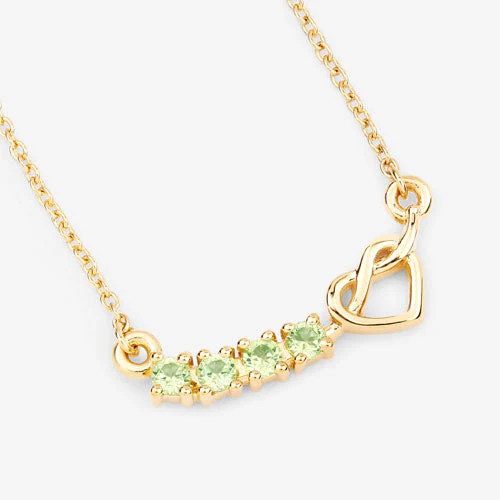 0.28 Carat Genuine Peridot .925 Sterling Silver Necklace - Image 8