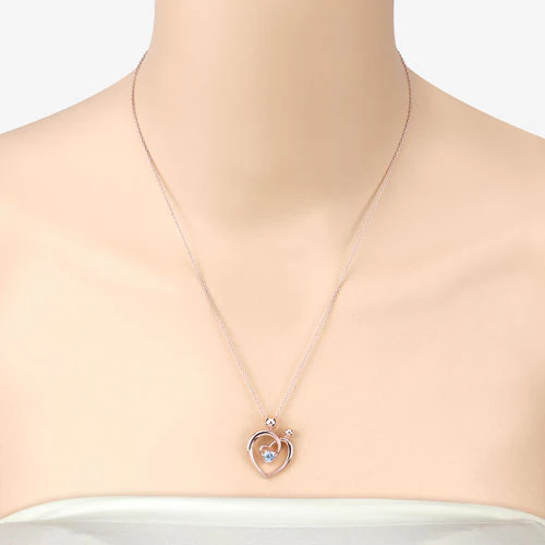 0.28 Carat Genuine Swiss Blue Topaz .925 Sterling Silver Pendant - Image 12
