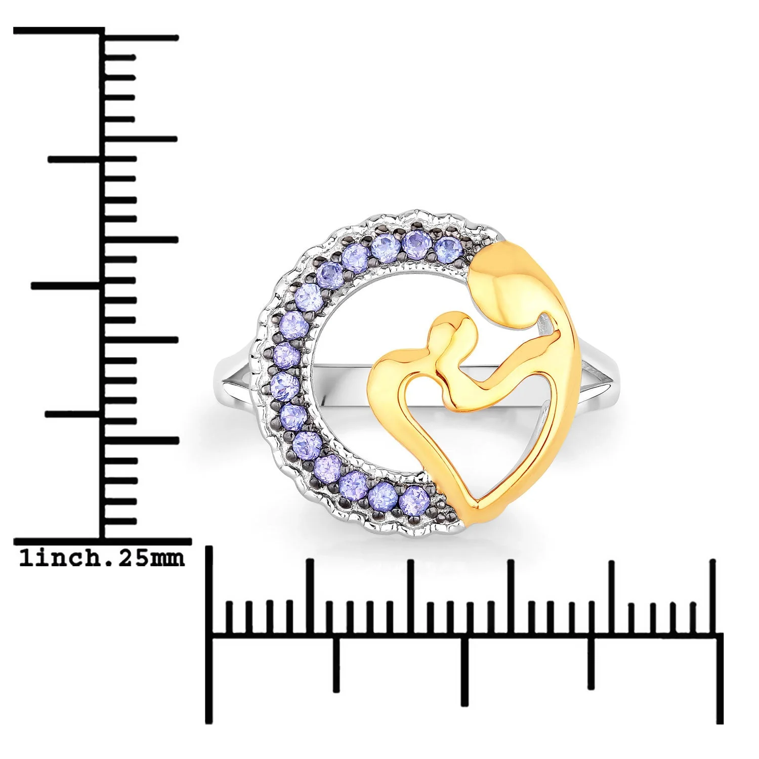 0.28 Carat Genuine Tanzanite .925 Sterling Silver Ring - Image 3