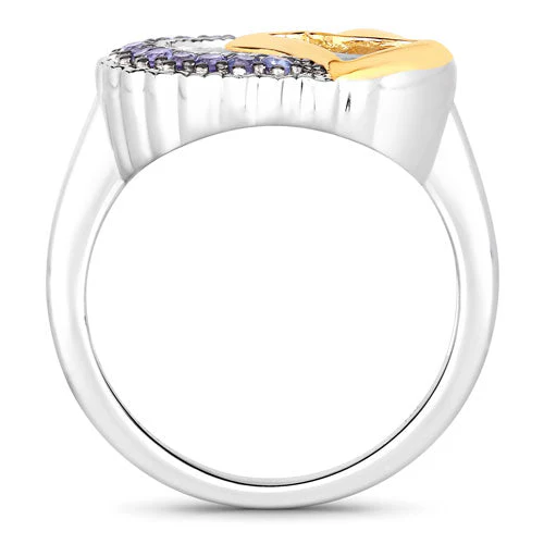 0.28 Carat Genuine Tanzanite .925 Sterling Silver Ring - Image 6