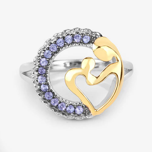 0.28 Carat Genuine Tanzanite .925 Sterling Silver Ring - Image 9