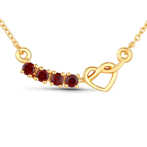 0.32 Carat Genuine Garnet .925 Sterling Silver Necklace - Image 5