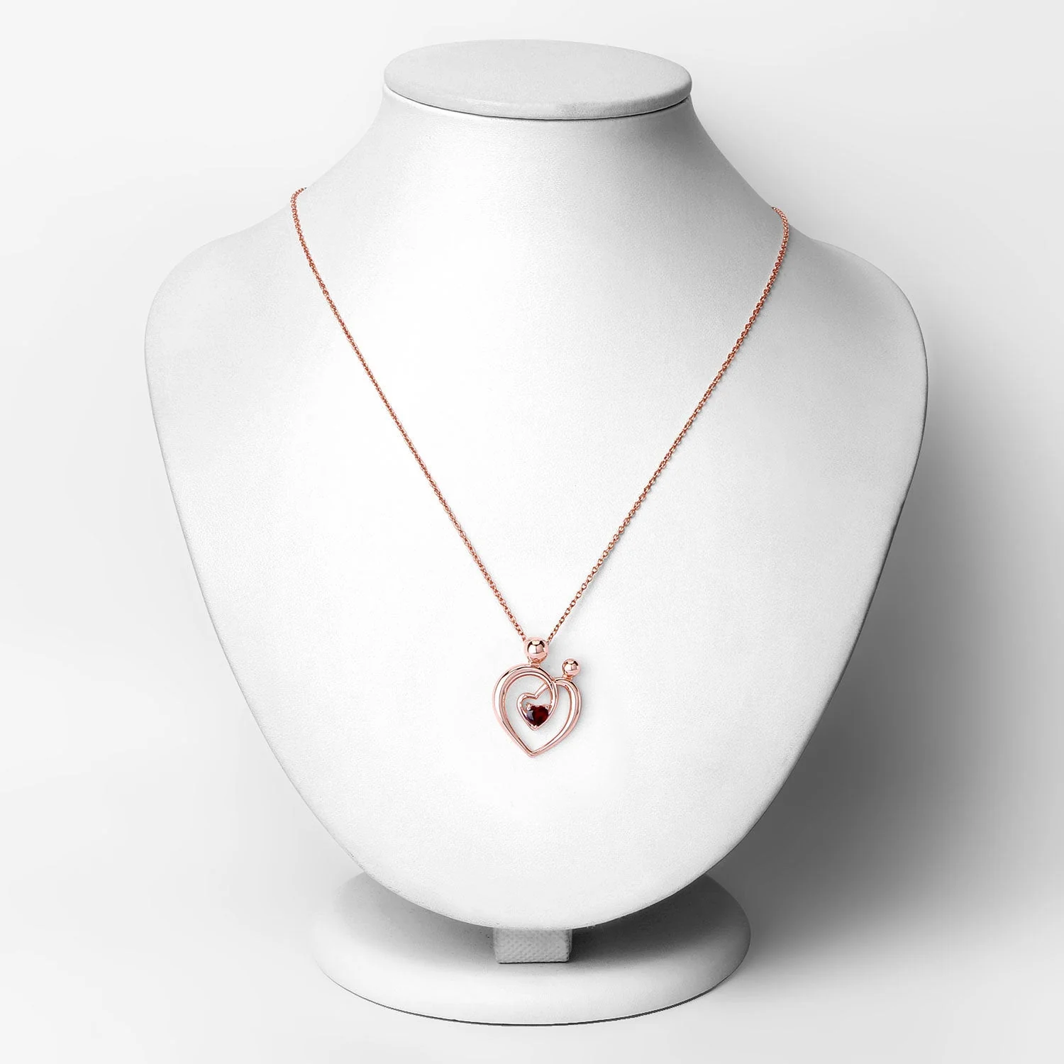 0.32 Carat Genuine Garnet .925 Sterling Silver Pendant - Image 2