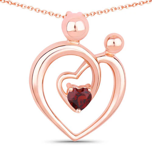 0.32 Carat Genuine Garnet .925 Sterling Silver Pendant - Image 5