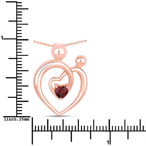 0.32 Carat Genuine Garnet .925 Sterling Silver Pendant - Image 7