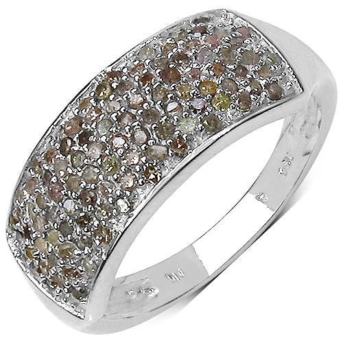 0.42 Carat Genuine White Diamond .925 Sterling Silver Ring - Image 4