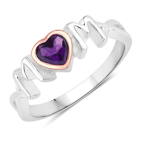 0.43 Carat Genuine Amethyst .925 Sterling Silver Ring - Image 5