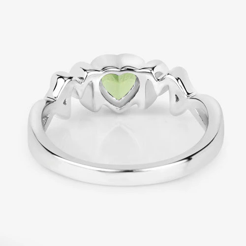 0.44 Carat Genuine Peridot .925 Sterling Silver Ring - Image 11