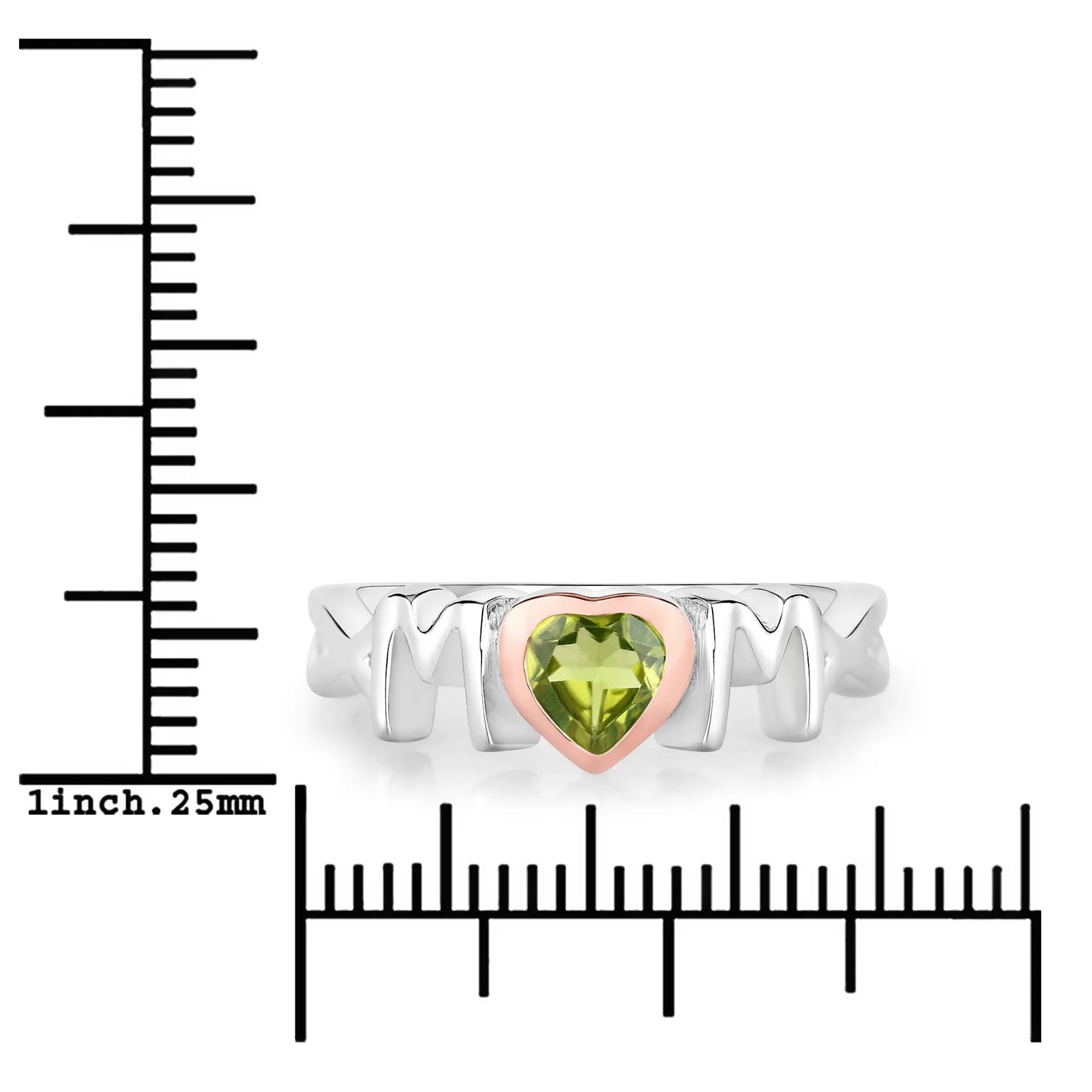 0.44 Carat Genuine Peridot .925 Sterling Silver Ring - Image 3