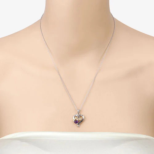 0.48 Carat Genuine Amethyst and Black Spinel .925 Sterling Silver Pendant - Image 12