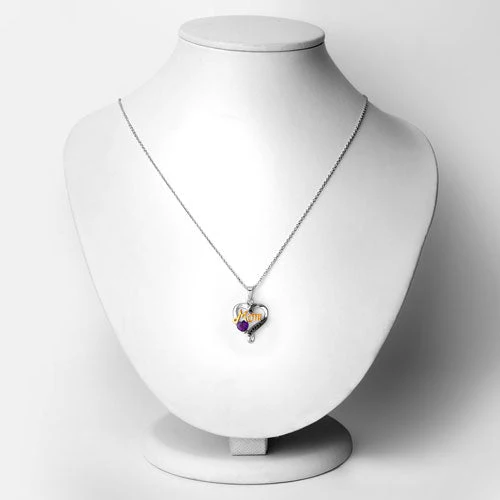 0.48 Carat Genuine Amethyst and Black Spinel .925 Sterling Silver Pendant - Image 6