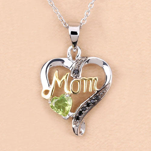 0.49 Carat Genuine Peridot and Black Spinel .925 Sterling Silver Pendant - Image 11