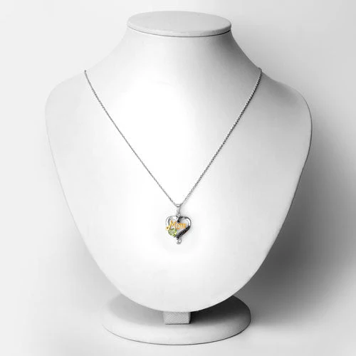 0.49 Carat Genuine Peridot and Black Spinel .925 Sterling Silver Pendant - Image 6