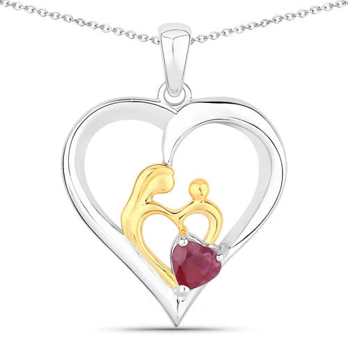 0.50 Carat Genuine Ruby .925 Sterling Silver Pendant - Image 5