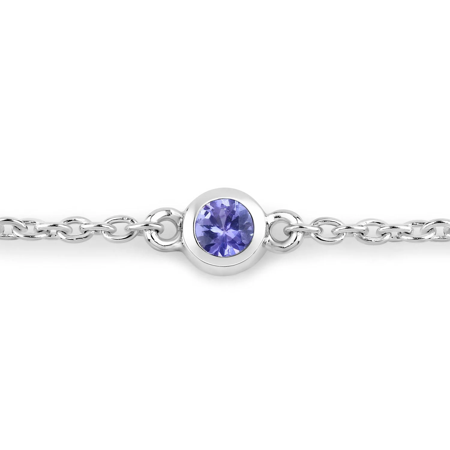 0.50 Carat Genuine Tanzanite .925 Sterling Silver Bracelet - Image 2