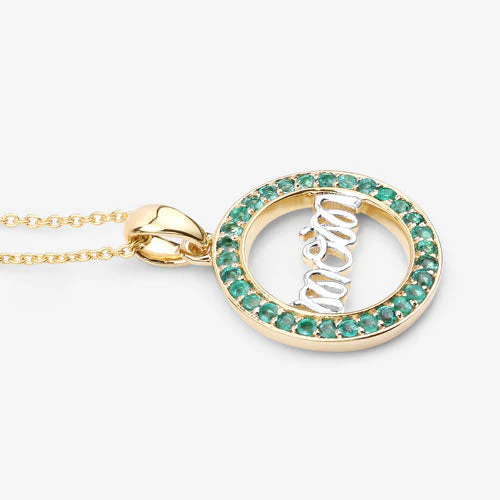 0.54 Carat Genuine Emerald .925 Sterling Silver Pendant - Image 10