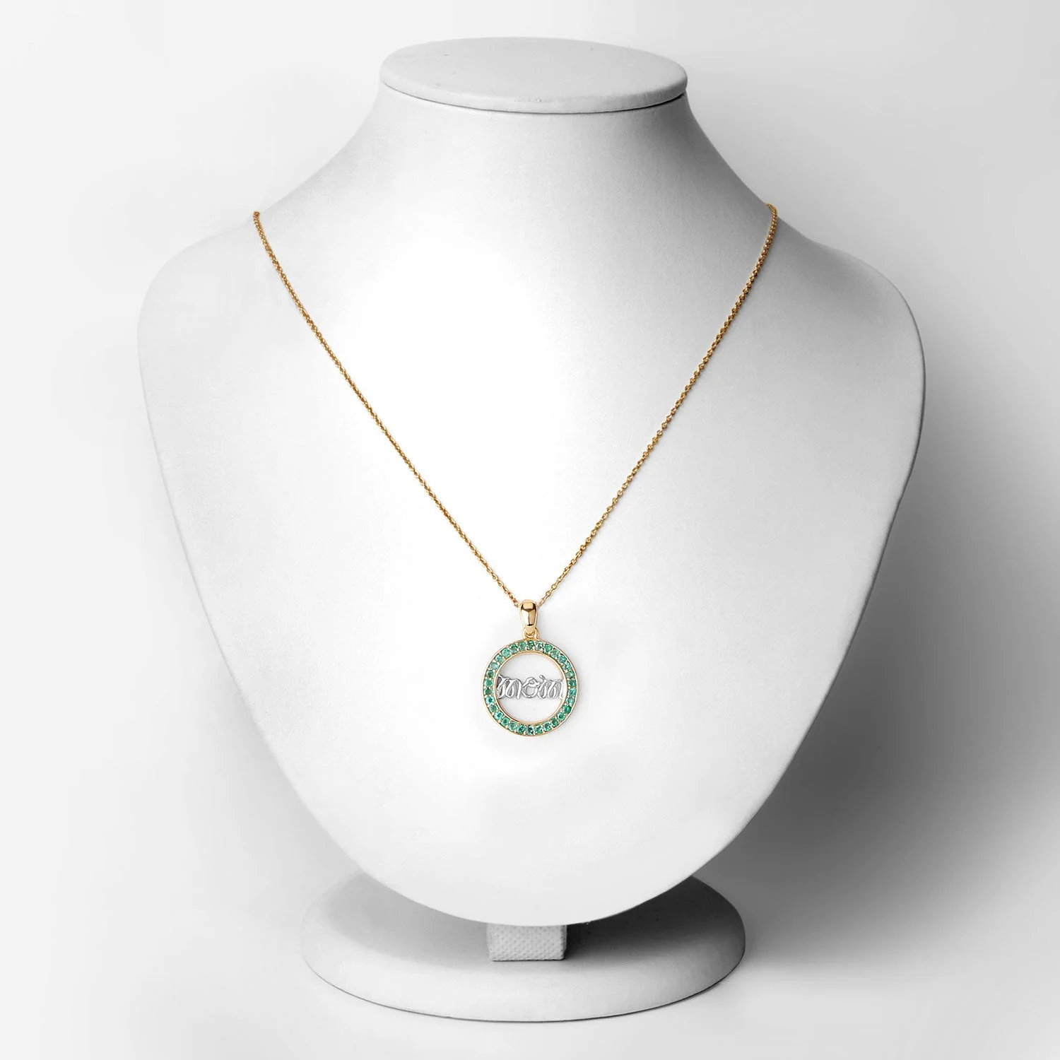 0.54 Carat Genuine Emerald .925 Sterling Silver Pendant - Image 2